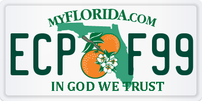 FL license plate ECPF99