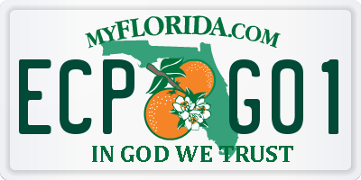 FL license plate ECPG01