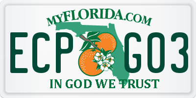 FL license plate ECPG03