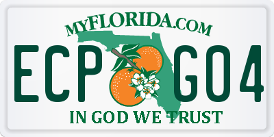 FL license plate ECPG04
