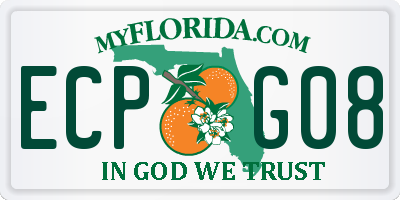 FL license plate ECPG08