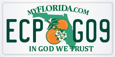 FL license plate ECPG09