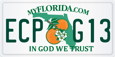 FL license plate ECPG13