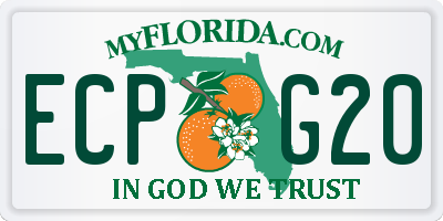 FL license plate ECPG20