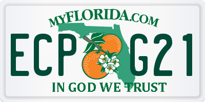 FL license plate ECPG21