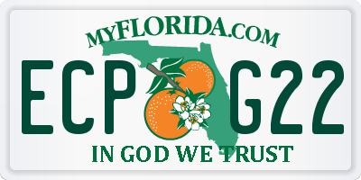 FL license plate ECPG22