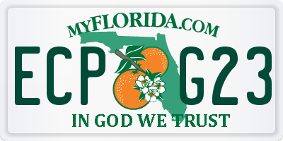 FL license plate ECPG23
