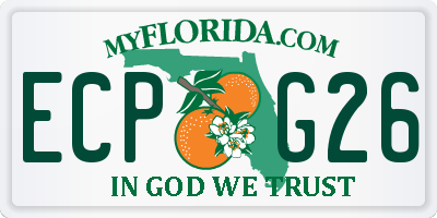 FL license plate ECPG26