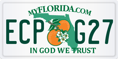 FL license plate ECPG27