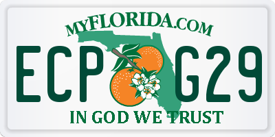FL license plate ECPG29