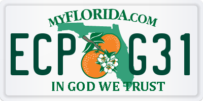 FL license plate ECPG31