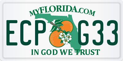 FL license plate ECPG33