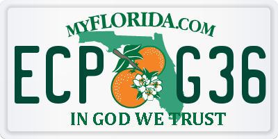 FL license plate ECPG36