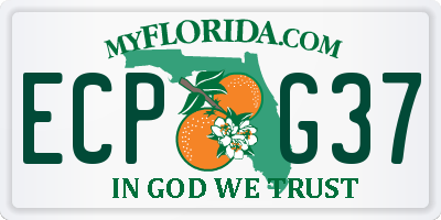 FL license plate ECPG37