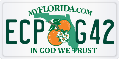FL license plate ECPG42