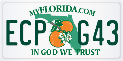FL license plate ECPG43