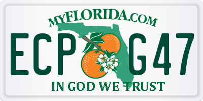 FL license plate ECPG47
