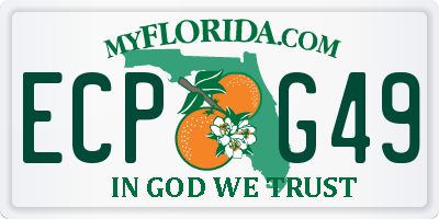 FL license plate ECPG49