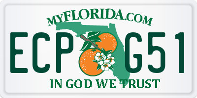 FL license plate ECPG51