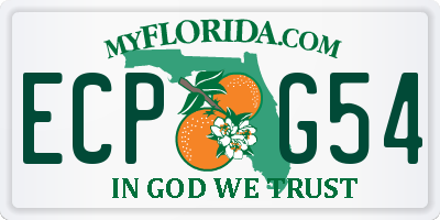 FL license plate ECPG54