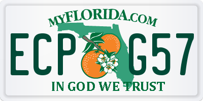 FL license plate ECPG57