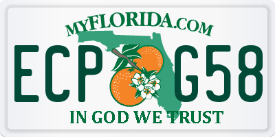FL license plate ECPG58