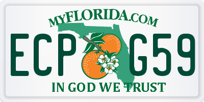 FL license plate ECPG59