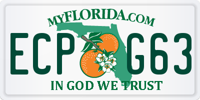 FL license plate ECPG63