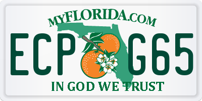FL license plate ECPG65