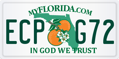 FL license plate ECPG72