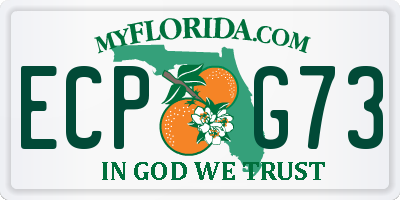 FL license plate ECPG73