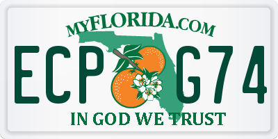 FL license plate ECPG74