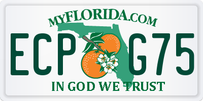 FL license plate ECPG75