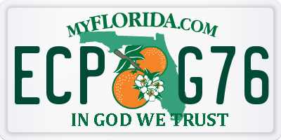FL license plate ECPG76
