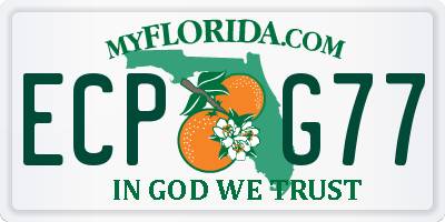 FL license plate ECPG77