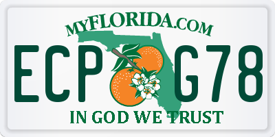 FL license plate ECPG78