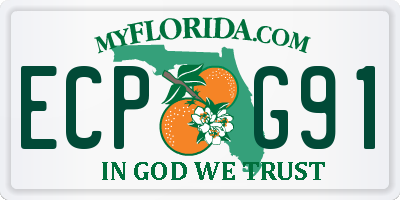 FL license plate ECPG91