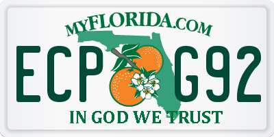 FL license plate ECPG92