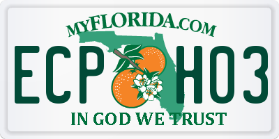 FL license plate ECPH03