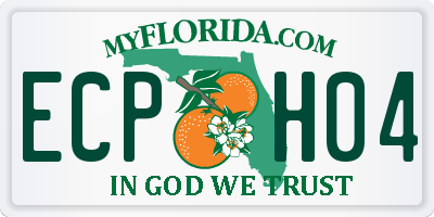 FL license plate ECPH04