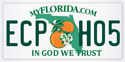 FL license plate ECPH05