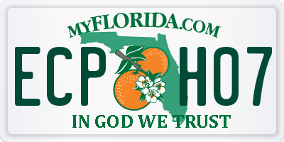 FL license plate ECPH07