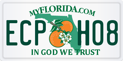 FL license plate ECPH08