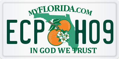 FL license plate ECPH09