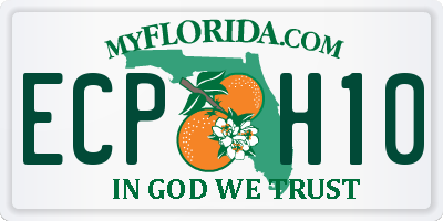 FL license plate ECPH10