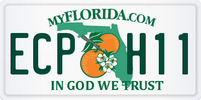 FL license plate ECPH11