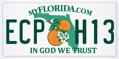 FL license plate ECPH13