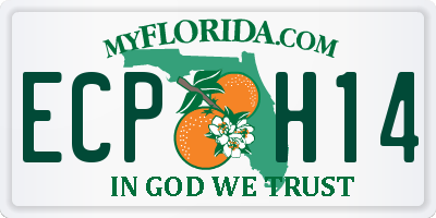 FL license plate ECPH14