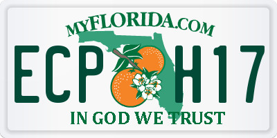 FL license plate ECPH17