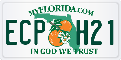 FL license plate ECPH21